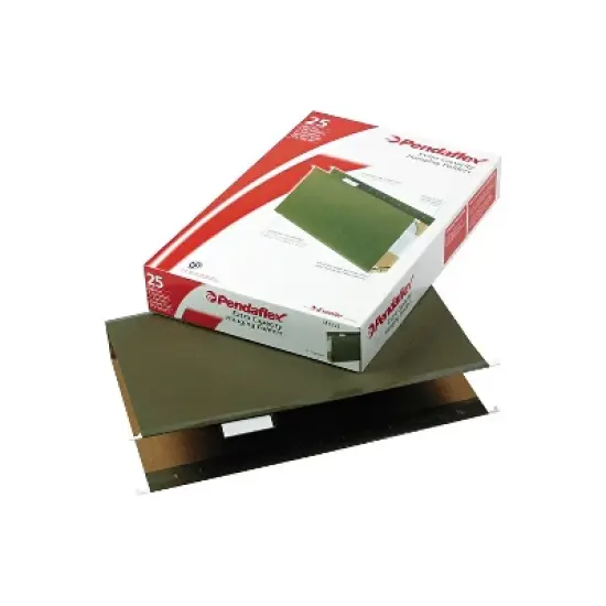 Pendaflex Reinforced 2" Extra Capacity Hanging Folders Legal Standard Green 25/Box 4153X2 image {7}