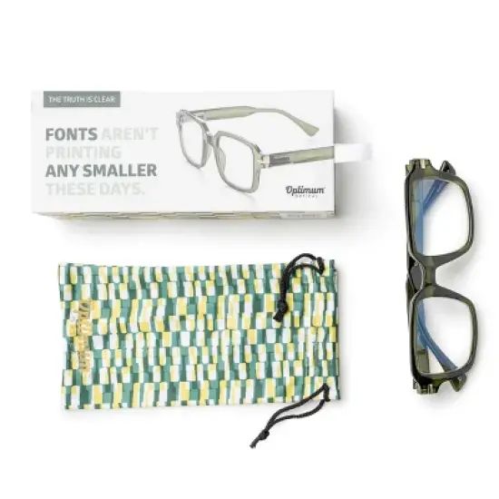 Optimum Optical Signature Blue Light Filtering Magnifying Readers - The Truth is Clear image {2}