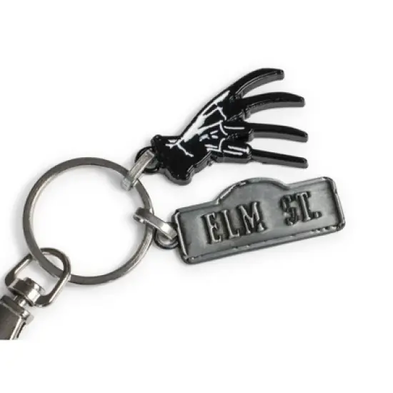 SalesOne LLC A Nightmare On Elm Street Sign and Freddy Glove Heavy Duty Metal Car Keychain image {2}