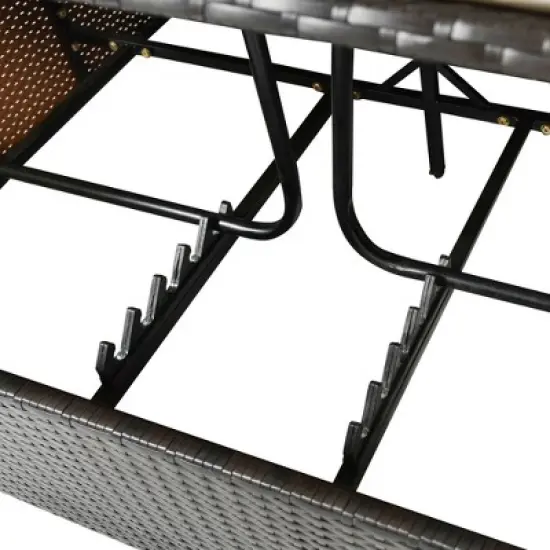 Outdoor Patio Wicker Adjustable Sunbed Daybed with Cushions-ModernLuxe image {13}