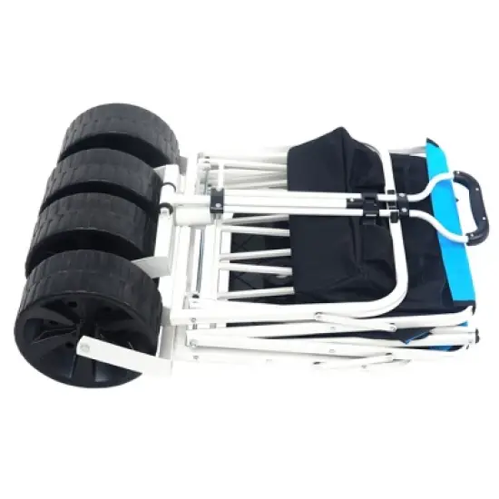 SKRAN Beach Wagon Folding cart Camping cart Tools Shopping Fishing cart with Extra Wide All-Terrain Wheels,with Plastic Table,Bearing 150 pounds image {10}