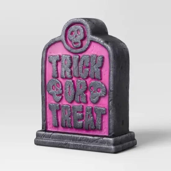 12" Lit Trick or Treat Blow Mold Halloween Decorative Prop Purple - Hyde and EEK! Boutique&trade; image {2}