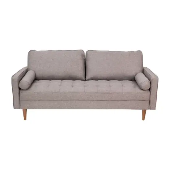 Flash Furniture Hudson Mid-Century Modern Sofa with Tufted Upholstery & Solid Wood Legs image {10}
