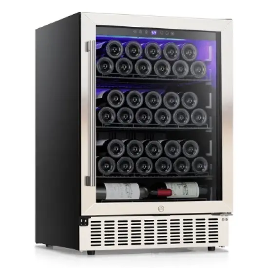 Kismile Mini Fridge 23.5 inches W 46 Bottle and 156 Cans Single Zone Freestanding/Built-In Beverage Refrigerator image {9}