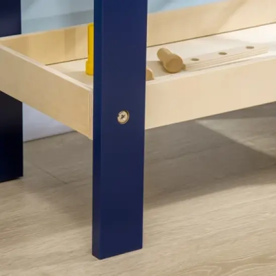 Qaba Wooden Kids Tool Bench with 27 Piece Tool Kit, Construction Work Shop Toy for Toddlers & Ages 3-6, Kids Workbench Playset Gift for Girls and Boys image {5}