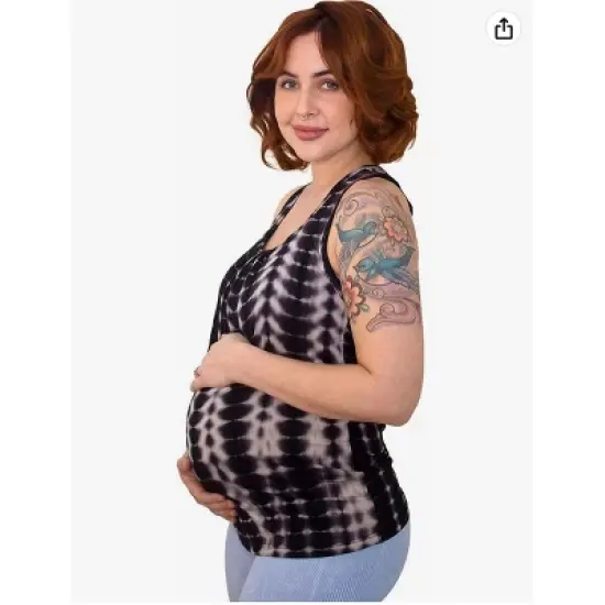 Bamboobies Easy Access U Neck Nursing Tank Top, Maternity Clothes for Breastfeeding image {7}