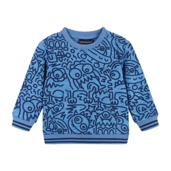 Andy & Evan  Infant  Boys Monster Crewneck Sweat Set image {2}