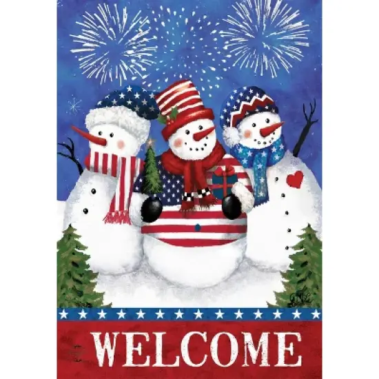 Briarwood Lane Garden Flag 12x18 For Outdoor American Snowmen Winter For Winter Garden Flag Flags For Outside image {4}
