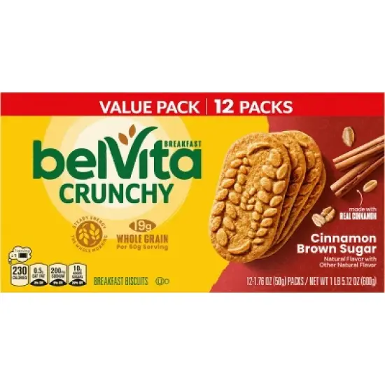 BelVita Cinnamon Brown Sugar Breakfast Biscuits Value Pack - 12.12oz/12pk image {9}