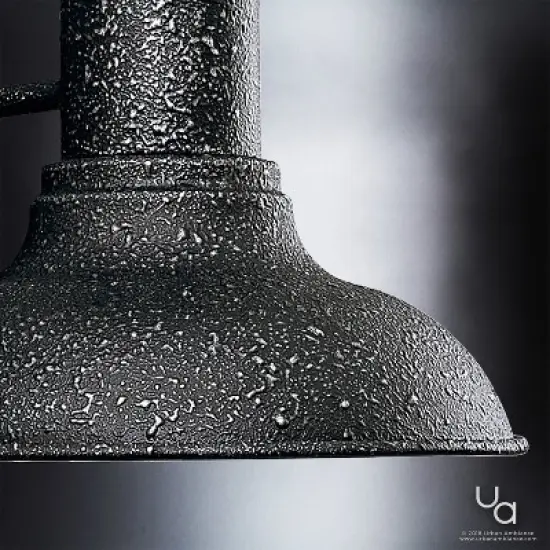 Urban Ambiance Luxury Luxe Industrial Chic Outdoor Wall Light,  10"H x 8.125"W,  Olde Iron Finish, UHP1021 image {3}