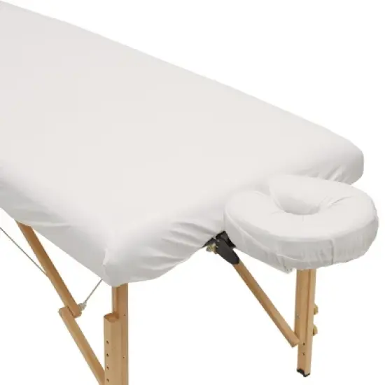 Saloniture 2-Piece Waterproof Massage Table Sheet Set - Includes Machine Washable Fitted Sheet and Face Cradle Cover image {9}