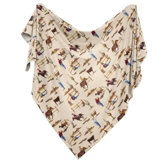 Sweet Jojo Designs Boy Swaddle Baby Blanket Wild West Collection image {1}