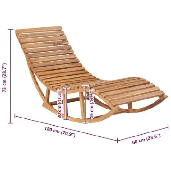 vidaXL Sun Lounger Natural wood image {6}