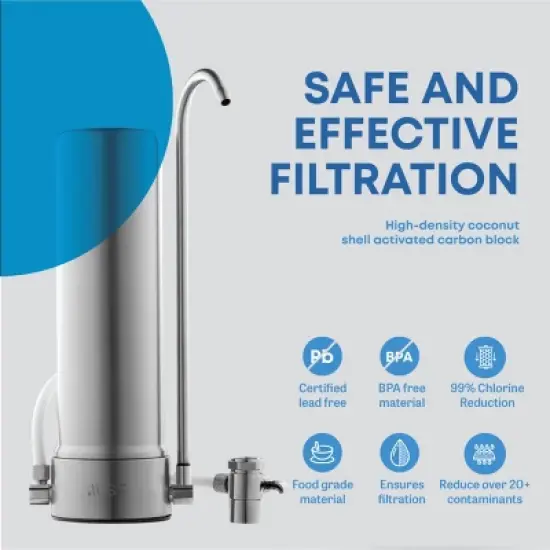 Mist Countertop Filtration System with 5 Stage Filtration in Stainless Steel - 8,000 Gallon Capacity image {2}