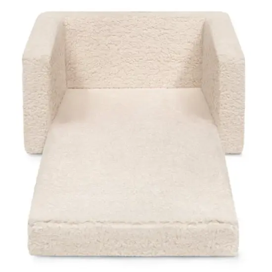 Delta Children Kids' Cozee Flip-Out Sherpa 2-in-1 Convertible Chair image {8}