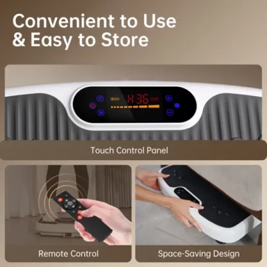 MaseiKar Vibration Plate Exercise Machine, wholeBody Vibrating Platform for ldeal Home GymWorkout Equipment for Women with 2 ResistanceBands image {7}