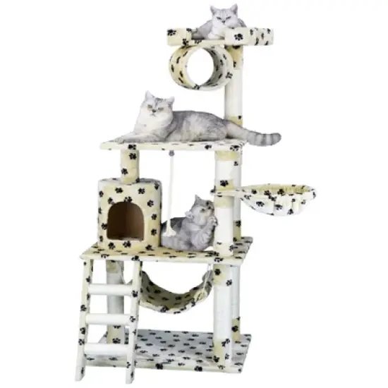 Go Pet Club 62" Classic Cat Tree with Sisal Covered Posts F67 image {3}
