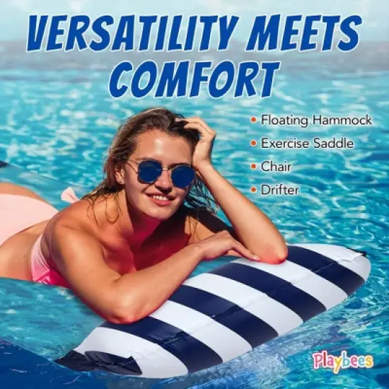 Playbees Inflatable Hammock Pool Float Lounger 2 Pack image {3}
