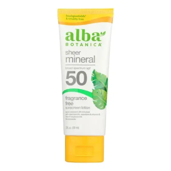 Alba Botanica Sheer Mineral Sunscreen Lotion SPF 50 - 3 fz image {5}