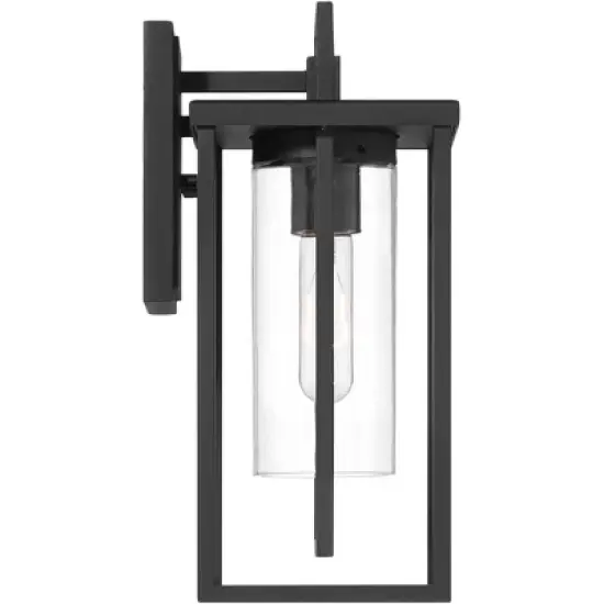Possini Euro Design Raynor 13 1/2" High Modern Outdoor Wall Barn Light Fixture Mount Porch House Weatherproof Sand Black Aluminum Clear Glass Shade image {7}