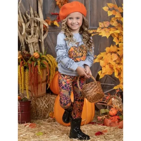 Girls Always Autumn Frill Pullover & Legging Set - Mia Belle Girls image {5}