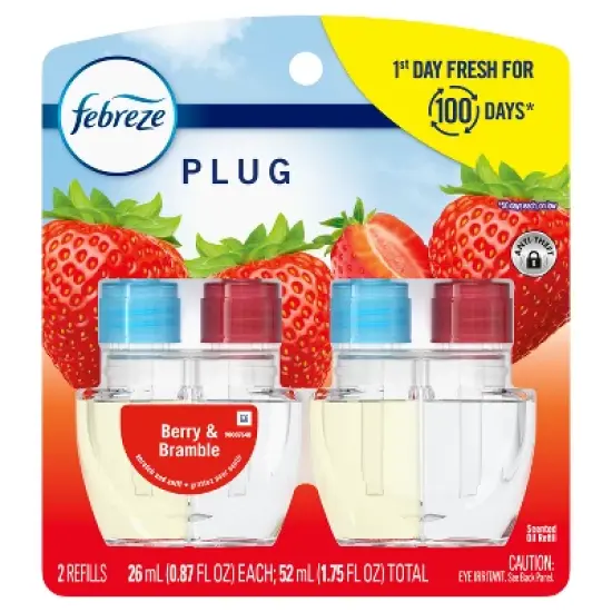 Febreze Odor-Fighting Fade Defy Plug Air Freshener Refill - Berry & Bramble - 0.87 fl oz image {7}