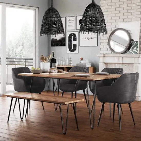 66"x40" Moreno Dining Table Natural - WyndenHall image {1}