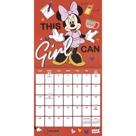 Trends International Inc. 2023-24 Wall Calendar 12"x12" Disney Minnie Mouse image {1}