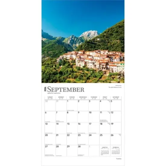 BrownTrout 2026 Tuscany 12"x24" Hanging Square Wall Calendar Plastic-Free image {3}