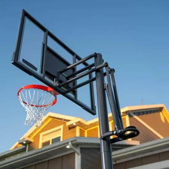 Lifetime Adjustable In Ground 54'' Basketball Hoop - White/Black image {3}