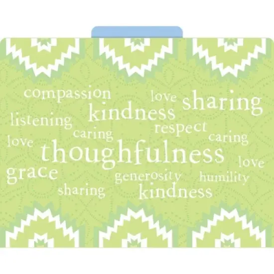 Barker Creek 24ct File Folders - Thoughtfulness: Multicolor Cardstock, Floral Design, Top Tab, 9.5" x 141" image {4}