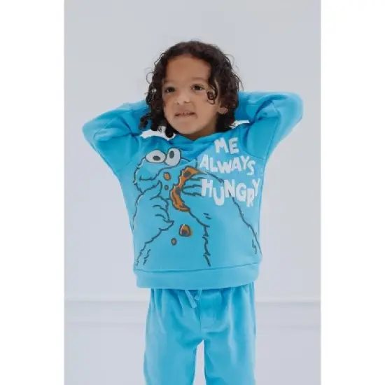 Sesame Street Elmo Cookie Monster Baby Fleece Pullover Hoodie and Pants Outfit Set Infant image {3}