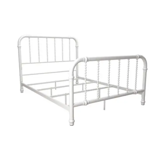 Full Emilia White Metal Bed White - Room & Joy image {1}