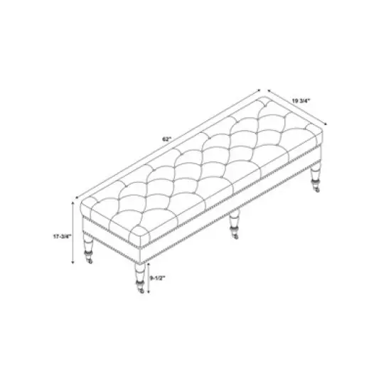 62" Isabelle Bench - Linon image {7}