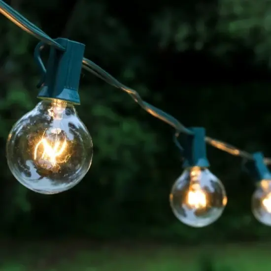 LumaBase Electric String Lights with 25 Globe Bulbs image {1}
