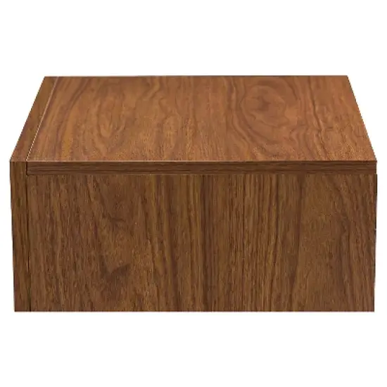 Warwick Two-tone Modern Accent Table and Nightstand Walnut/White - Baxton Studio image {4}