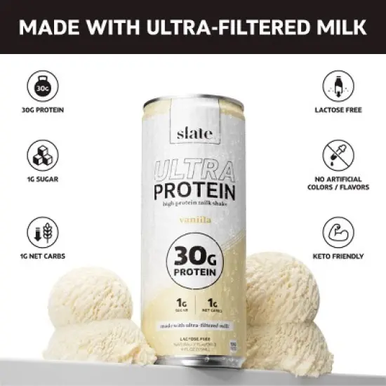 Slate Milk Ultra Vanilla Protein Milk Shake - 11 fl oz image {4}