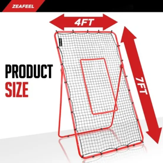 Volleyball Rebounder 4x7FT, 6-Angles Adjustable Bounce Back Net for Spiking, Setting & Bumping image {5}