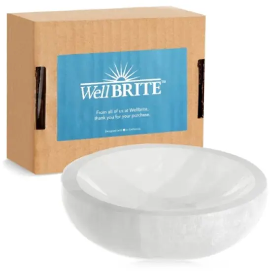 WellBrite 4-Inch Selenite Charging Bowl for Cleansing, Recharging Crystals and Healing Stones, Meditation, Spiritual Awareness, Home Decor image {7}
