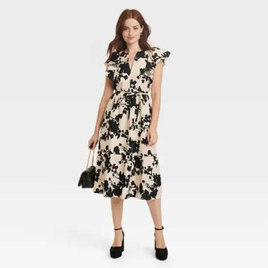 Women's Flutter Short Sleeve Midi Dress - A New Day&trade;  image {2}