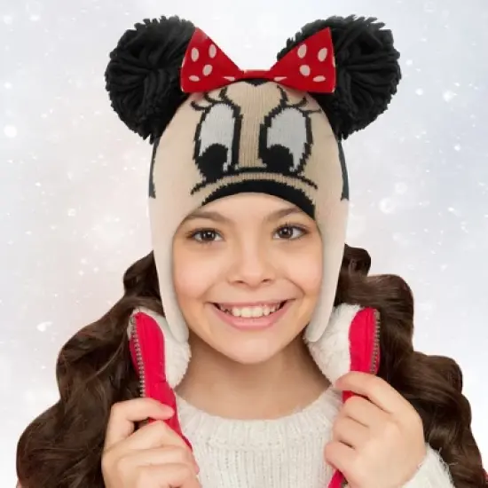 Minnie Mouse Winter Hat and Mittens/Gloves Set, Kids Ages 2-7 image {1}