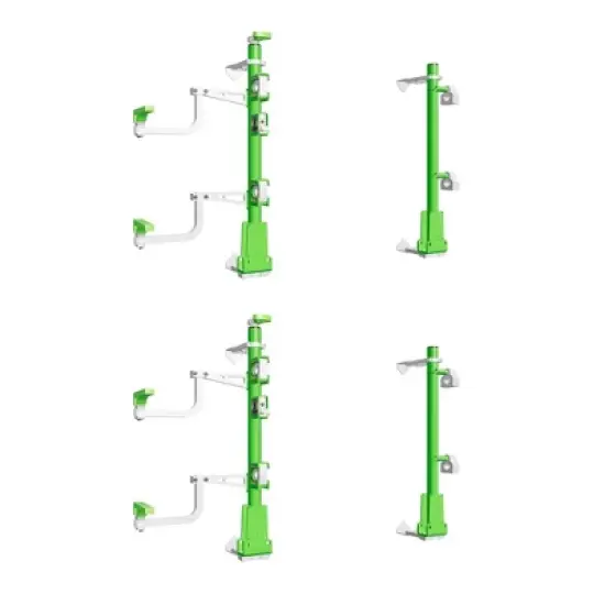 Green Touch Industries XA102 Xtreme Pro Series 2 Position Maximum Security One Lock System Line Trimmer Rack with Aluminum Mounting Blocks (2 Pack) image {2}
