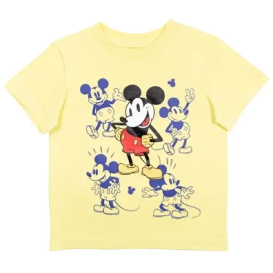 Disney Mickey Mouse 3 Pack Pullover Graphic T-Shirts Yellow/Red/Blue  image {1}