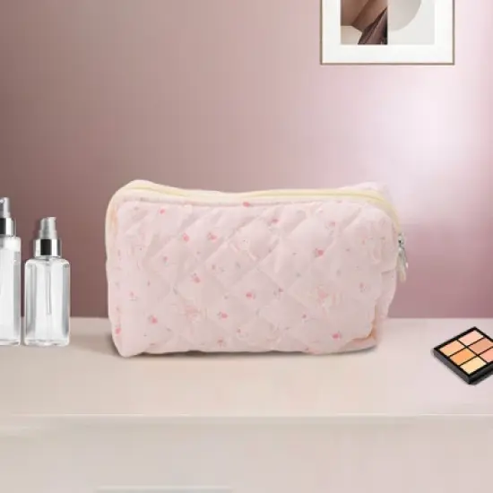 Unique Bargains Long-Eared Rabbit Makeup Bag Pink 1 Pc image {4}