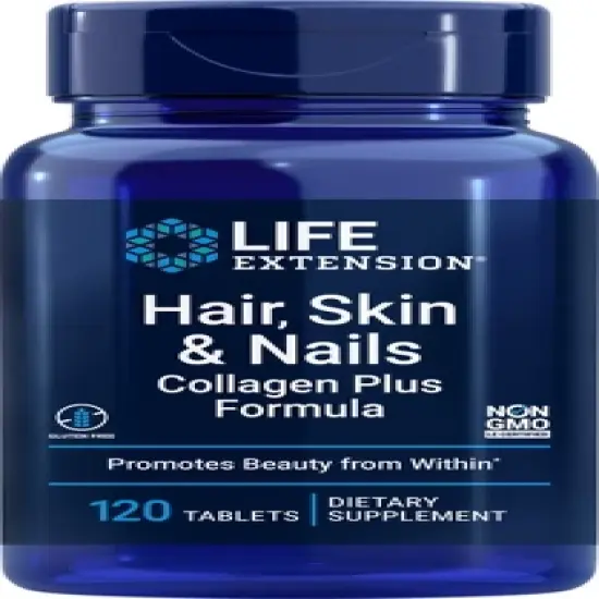 Hair,Skin & Nails-Collagen Plus Formula by Life Extension  -  120 Tablet image {2}