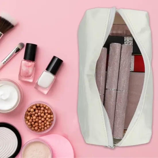 Unique Bargains Portable Travel Polyethylene Makeup Organizer Bag 1 Pc image {1}