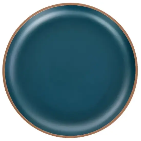 Gibson Home Rockabye 12 Piece Melamine Dinnerware Set in Dark Teal image {3}
