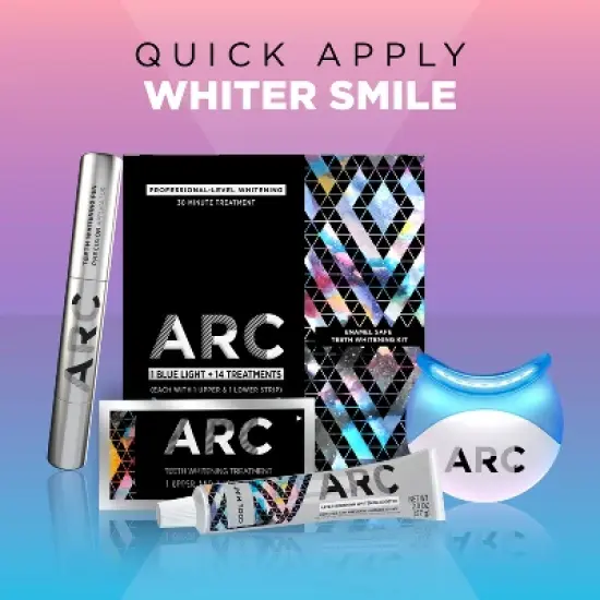 ARC Oral Care Blue Light Teeth Whitening Kit with Hydrogen Peroxide & 1  Blue Light - 14 Treatments image {6}