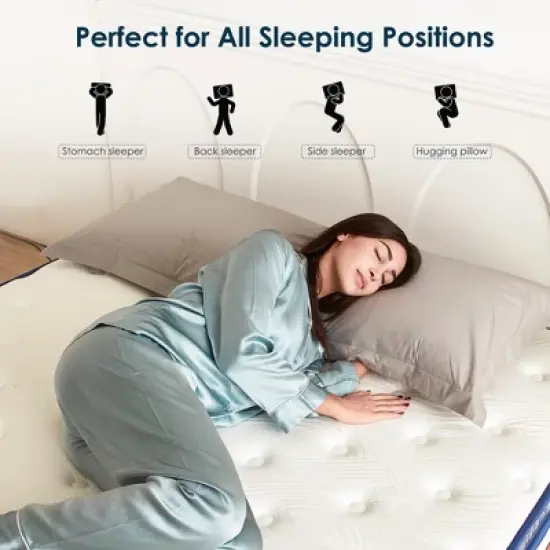 CSBDHome 10 Inch Hybrid Queen in a Box with Gel Memory Foam, Strong Edge Support image {5}