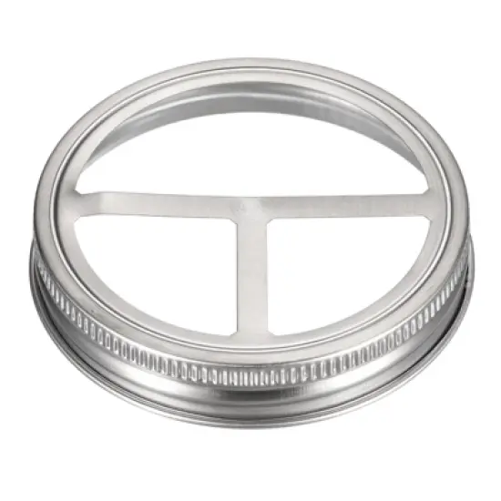 Unique Bargains 304 Stainless Steel Leak-Proof Mason Jar Toothbrush Holder Lid image {3}